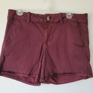 American Eagle Women's Shorts Size 12 Stretch Maroon